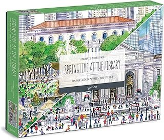 Michael Storrings Springtime at The Library Double-Sided Puzzle: 500 Piece