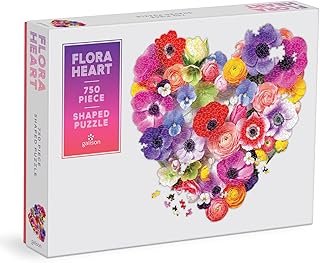 Flora Heart Shaped Puzzle: 750 Pieces