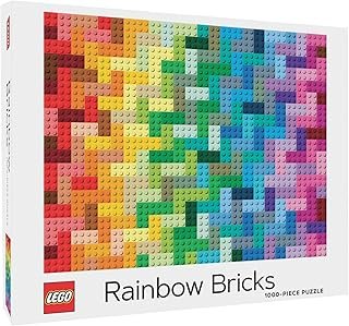 Chronicle Books Lego Rainbow Bricks 1000 Piece Puzzle