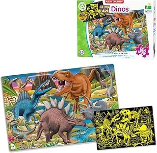 The Learning Journey Puzzle Doubles, Glow In The Dark, Dino