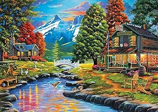 Buffalo Games Dewie Hollow Jigsaw Puzzle from The Days to Remember Collection (500 Pieces), Orange, Yellow, Green