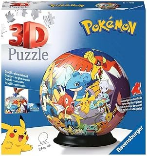 Ravensburger 3D Puzzle 11785 - Puzzle-Ball Pokémon - 72 Teile - Puzzle-Ball für Pokémon Fans ab 6 Jahren: Erlebe Puzzeln i...