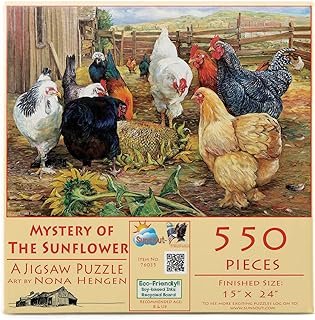 Mystery of The Sunflower 550 pc Jigsaw Puzzle by SunsOut