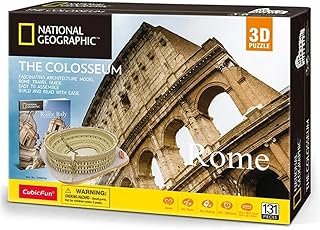 National Geographic 3D Puzzle – The Colosseum (Rome) | 131 Pieces | No Glue or Tools Required | Includes Informative Bookl…