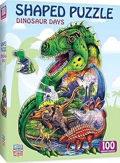 Masterpieces Shaped Dinosaur Days 100 Pieces Puzzle