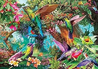 Buffalo Games – Hummingbird Garden – 500 Piece Jigsaw Puzzle with Hidden Images, Green