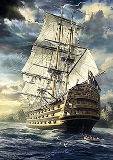 Moruska Sailing Ship Puzzles for Adults 1000 Piece Wooden Jigsaw Puzzle Difficult and Cool- The Age of Navigation- 1000 Pi…