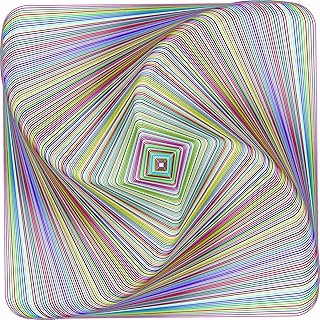 Bgraamiens Puzzle-Twisted 3D Colorful squares-1000 Pieces Square Puzzle Color Challenge Jigsaw Puzzles for Adults and Kids