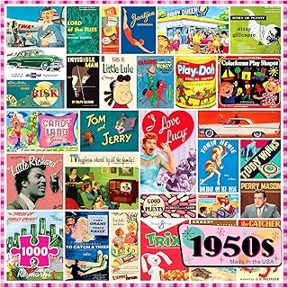 Re-marks 1950s 1000 Piece Jigsaw Puzzle - Pop Culture Image Collage