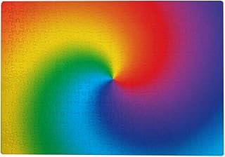 500 Piece Jigsaw Puzzles for Adults - Gradient Swirl Rainbow