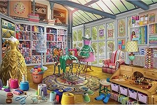 Lavievert Wooden Jigsaw Puzzle 1000 Piece Puzzle for Adults and Kids – Sewing Room