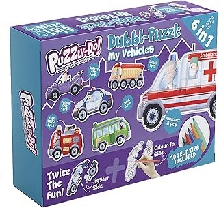 Puzzly-Do Awesome puzzles & jigsaws 130004 Dubbl Vehicles Jigsaw Puzzles Double-Sided
