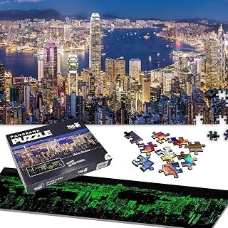 Universal Castle Glow in The Dark Puzzle 750 Pieces Photo Puzzle World Landmark Landscape Adults and Children from 14 Year...