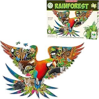 The Learning Journey Wildlife World Rainforest Puzzle | 200-Piece Shaped Jigsaw | Educational Puzzle for Kids 5-12 | Eco-F…