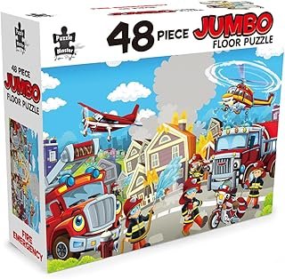 Puzzle Master ‘Fire Emergency’ – 48 Piece Jumbo Floor Puzzle – Jigsaw Puzzles for Kids Ages 3-5 – 92x62cm