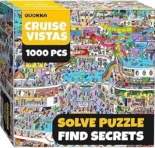 QUOKKA 1000 Piece Jigsaw Puzzle for Adults Cruise Vistas – Premium Box Packaging with Extra Fun Challenges, Stunning Sceni…