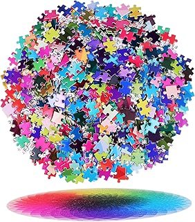 Gogogmee 1000-piece Adult Rainbow Jigsaw Puzzle Challenging Gradient Puzzle for Adults Unique Circle Design