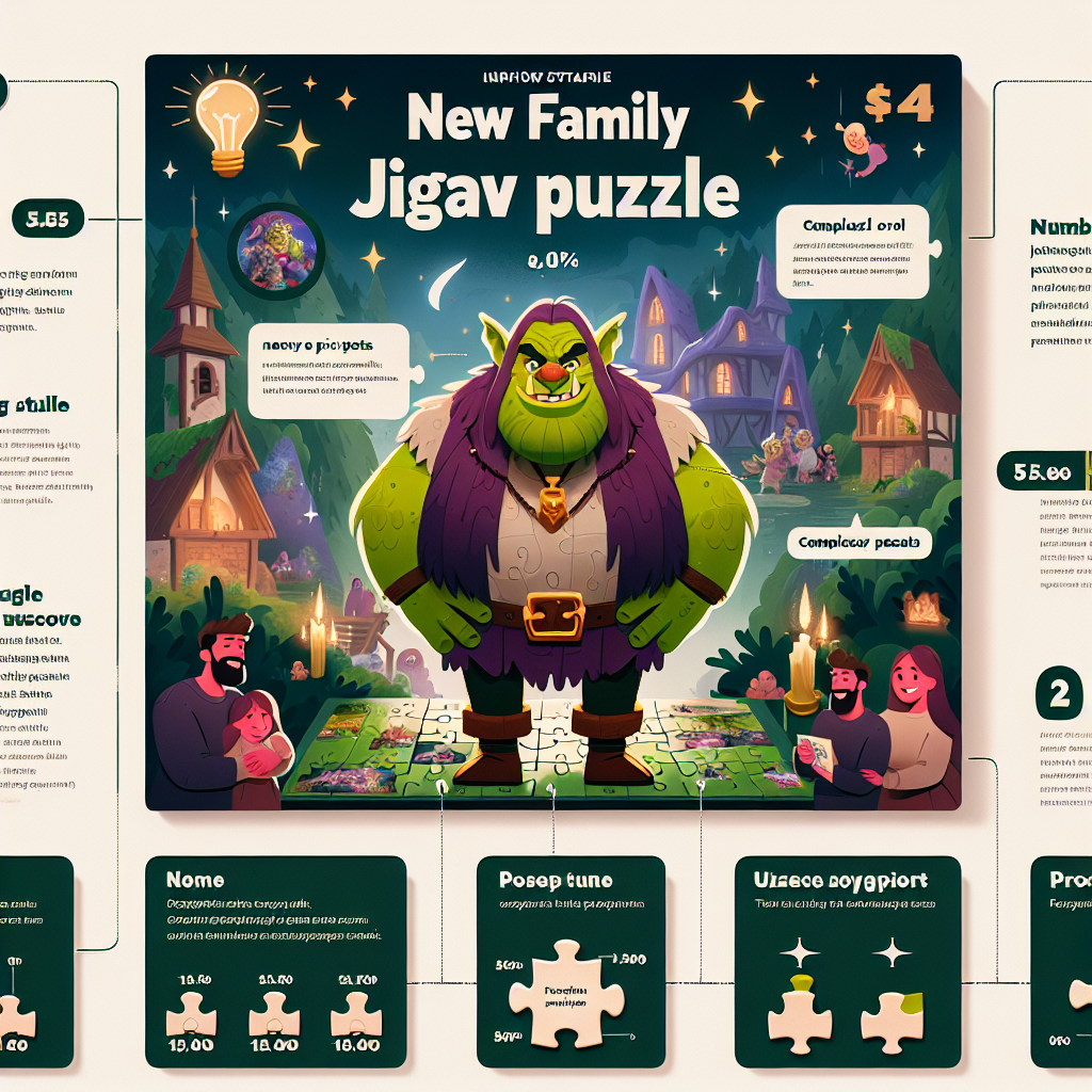 Aquarius Introduces Shrek Family Jigsaw Puzzle for Fans of DreamWorks Magic