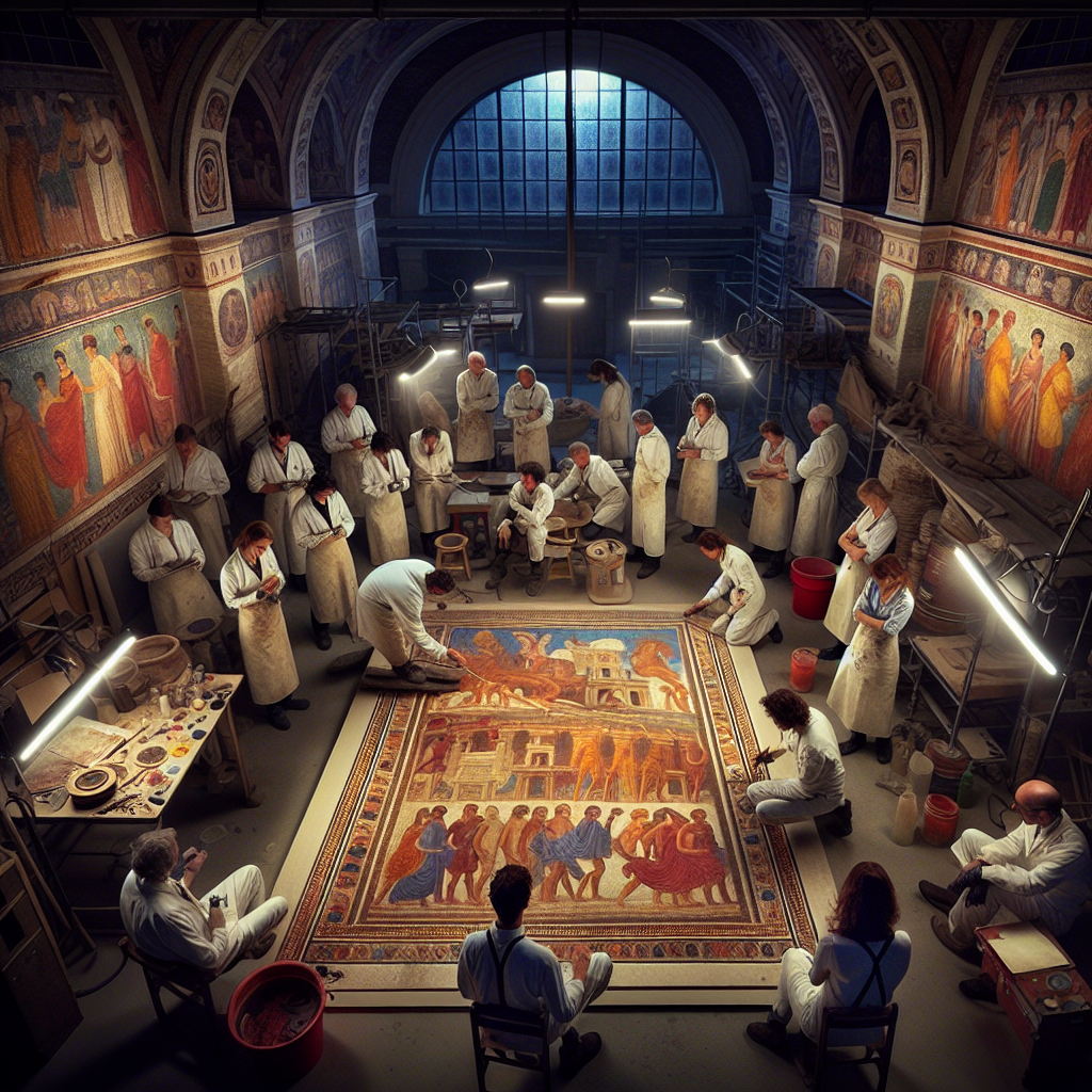 London Archaeologists Restore Ancient Roman Fresco Revealing Intricate Artistry