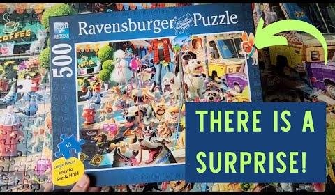 500-Piece Eco-Friendly Puzzle Showcasing Cute Dogs Bathing