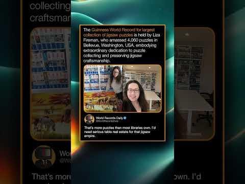 Liza Fireman Sets Guinness Record with Massive Jigsaw Puzzle Collection